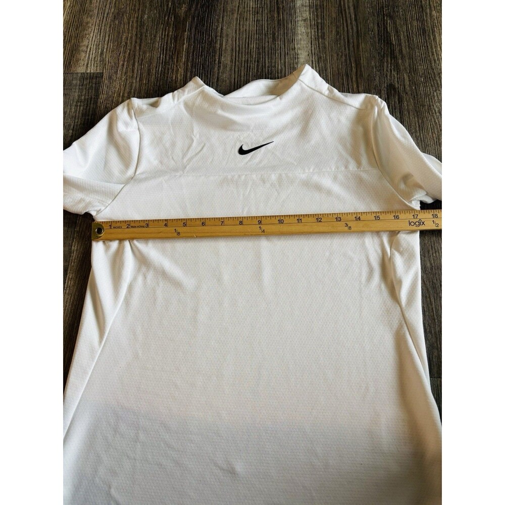 Nike Dri-Fit UV Advantage White Long Sleeve Mock Neck Golf Athletic Top XS - Picture 7 of 10
